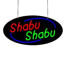 LED Shabu Shabu Neon Sign, 20″x10″