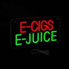 LED E-cigs E-juice Neon Sign, 15.6″x7.8″