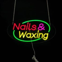 LED Nails Waxing Sign, 20″x10″