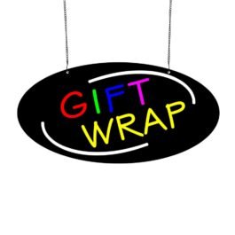 LED Gift Wrap Neon Sign, 20″x10″