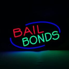 LED Bail Bonds Neon Sign, 20″x10″
