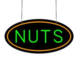 LED Nuts Neon Sign, 16″x8″