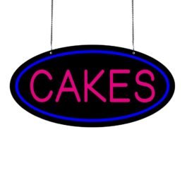 LED Cakes Neon Sign, 16″x8″
