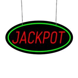 LED Jackpot Neon Sign, 20″x10″