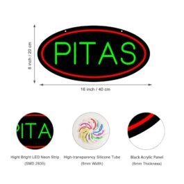 LED Pitas Neon Sign, 16″x8″