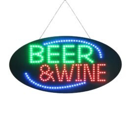 LED Beer Wine Sign, 27″×15″