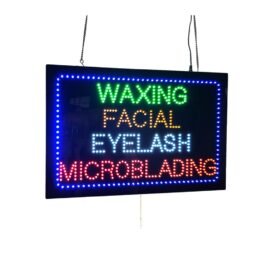 LED Waxing Facial Eyelash Microblading Sign, 24″×16″