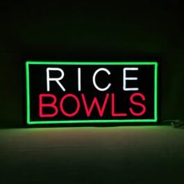 LED Rice Bowls Neon Sign, 20″x10″