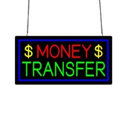 LED Money Transfer Neon Sign, 20″x10″