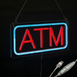 ATM Neon Sign, 12″x6″