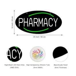 LED PHARMACY Neon Sign, 20″x10″