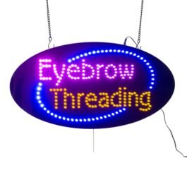 LED Eyebrow Threading Sign, 19″x9.5″