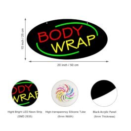 LED Body Wrap Neon Sign, 20″x10″