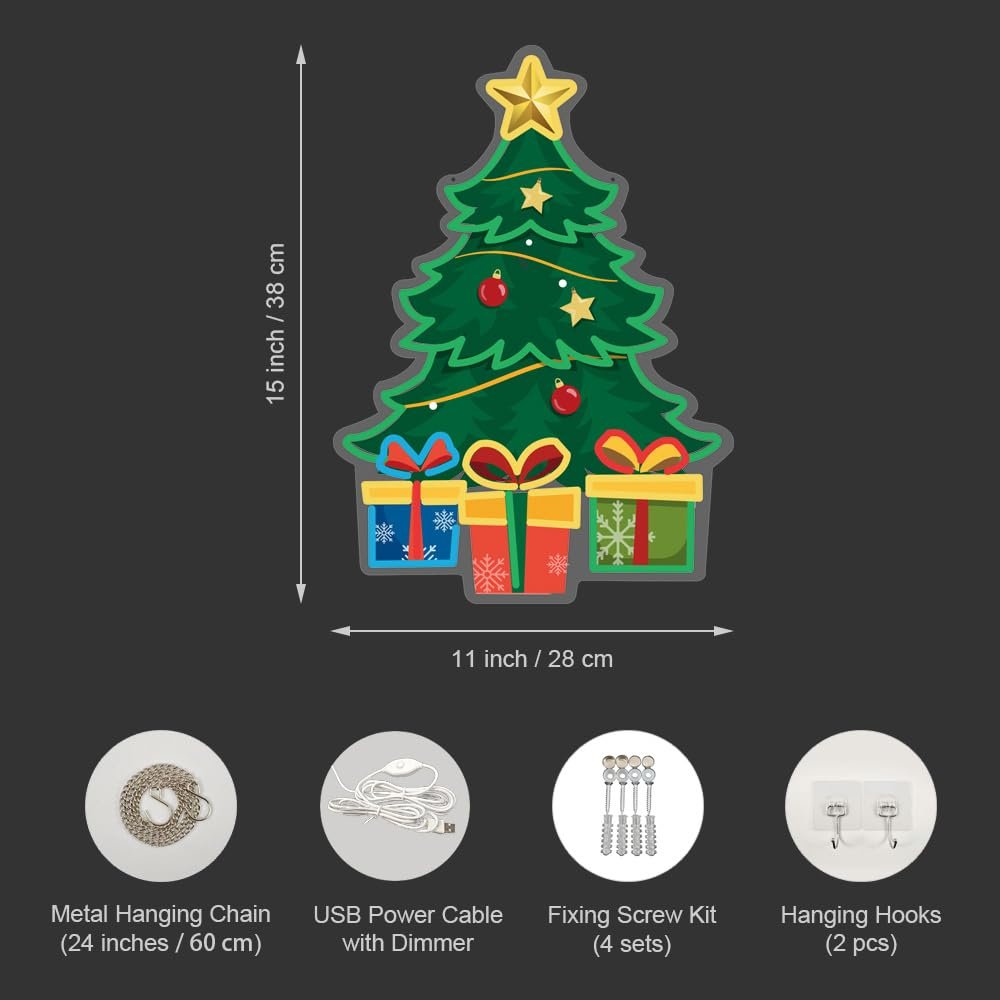 Christmas Neon Sign, 11"x15" - Image 4