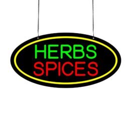 LED Herbs Spices Neon Sign, 24″x12″