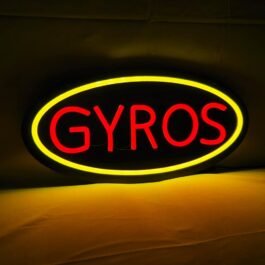 LED Gyros Neon Sign, 16″×8″
