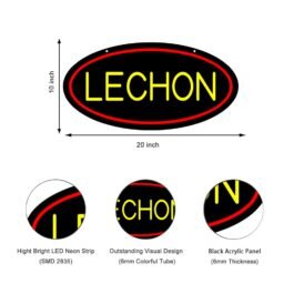 LED Lechon Neon Sign, 20″x10″