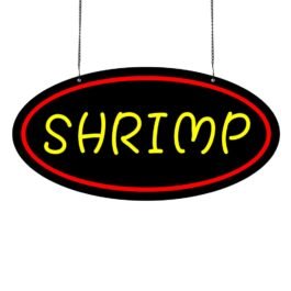 LED Shrimp Neon Sign, 16″x8″