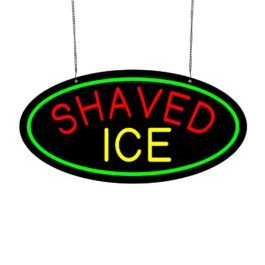 LED Shaved Ice Neon Sign, 20″x10″