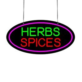 LED Herbs Spices Neon Sign, 24″x12″