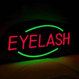 LED Eyelash Neon Sign, 20″×10″