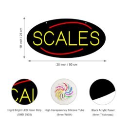 LED Scales Neon Sign, 20″x10″