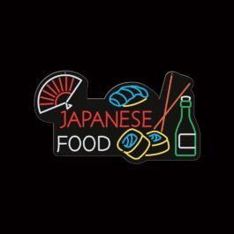 Japanese Food Neon Sign, 20″x11″