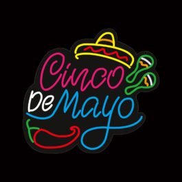 Happy Cinco De Mayo Neon Sign, 16″x14″