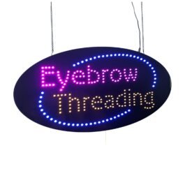 LED Eyebrow Threading Sign, 27″x15″