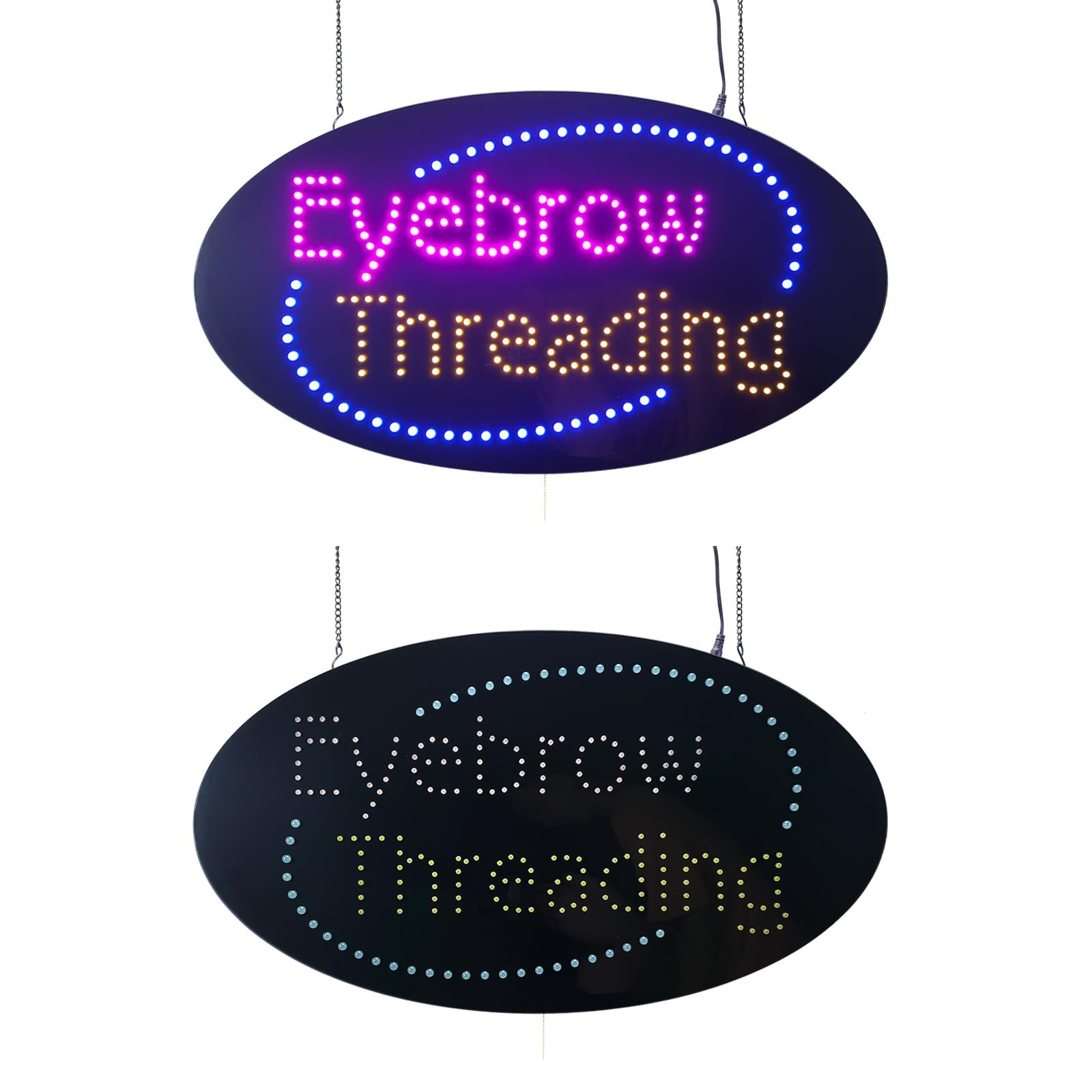 LED Eyebrow Threading Sign, 27"x15" - Image 2