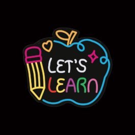 Let’s Learn Neon Sign, 15″x15″