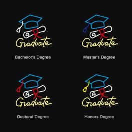 Class Of 2025 Graduation Neon Sign, 15″x15″