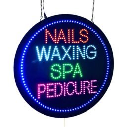 Nails Waxing Spa Pedicure LED Sign, 20″x20″