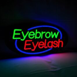 LED Eyebrow Eyelash Neon Sign, 20″×10″