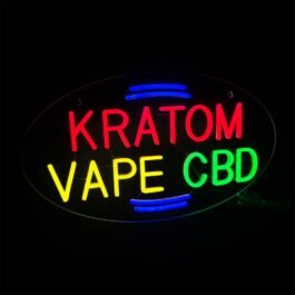 Kratom Vape CBD LED Neon Sign, 27″x15″