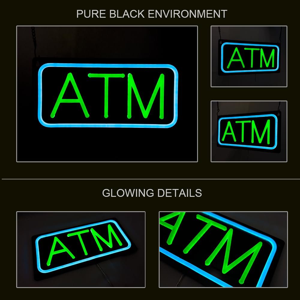 ATM Neon Sign, 12"x6" - Image 2