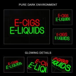 LED E-cigs E-liquids Neon Sign, 15.6″x7.8″