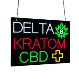 Delta8 Kratom CBD LED Neon Sign, 20″×14″