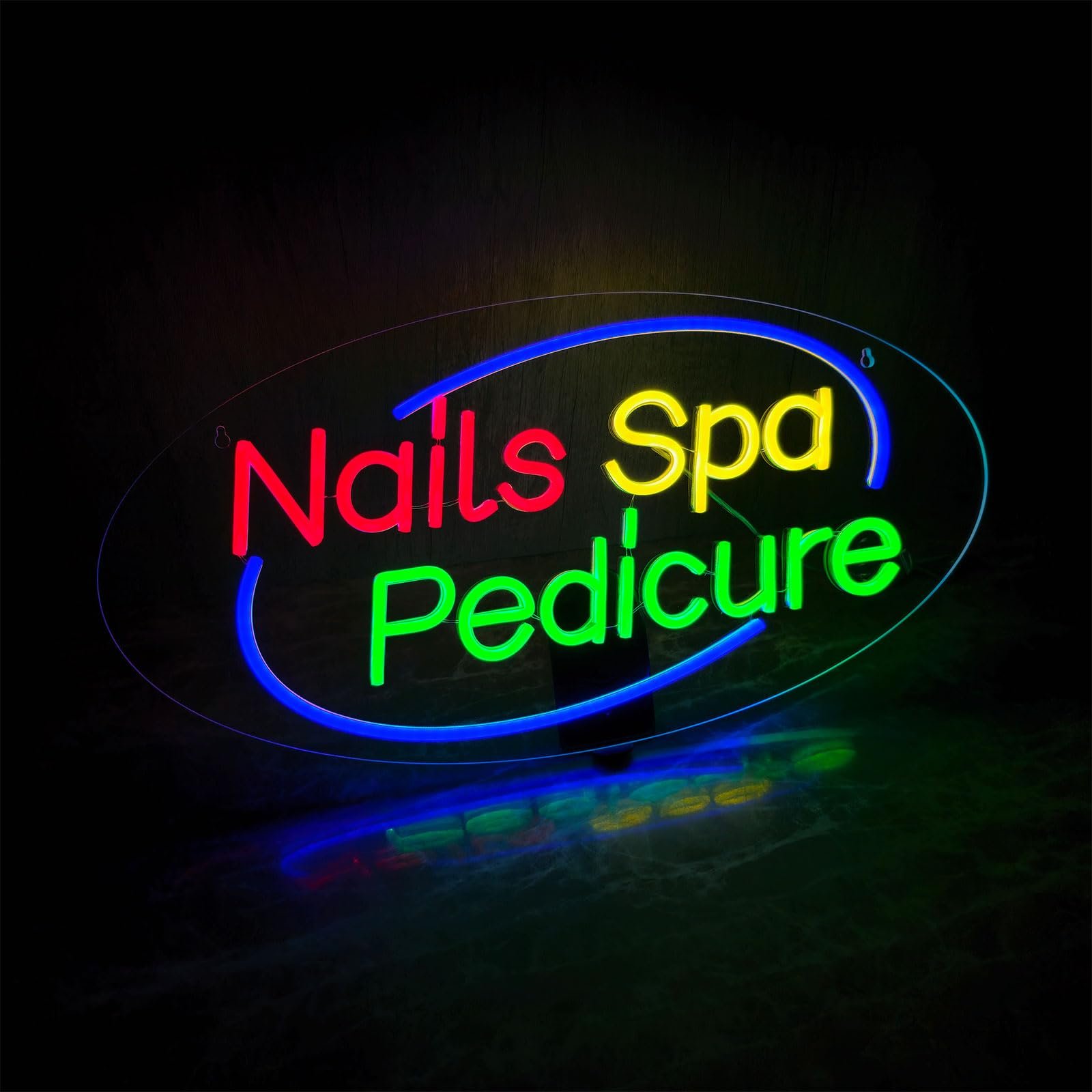 Nails Spa Pedicure LED Neon Sign, 24"ร12" - Image 2