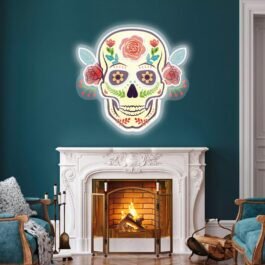 Day Of The Dead Neon Sign, 14″x14″