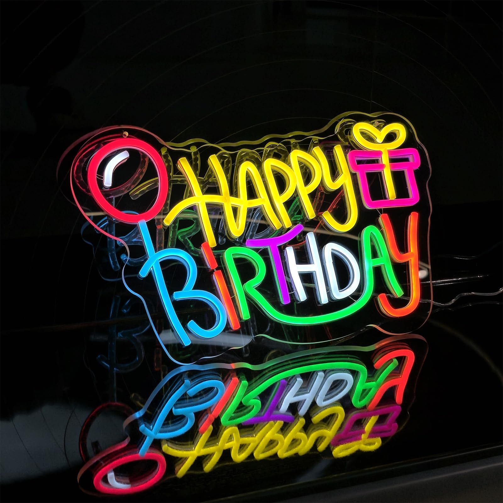 Happy Birthday Neon Sign, 15.4"x8.6" - Image 4