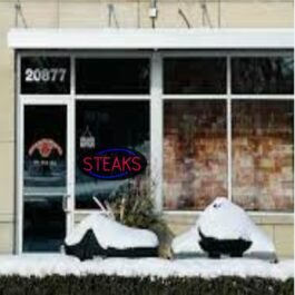 LED Steaks Neon Sign, 16″x8″