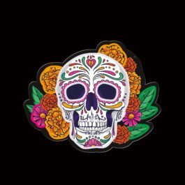 Day Of The Dead Neon Sign, 16″x12.6″