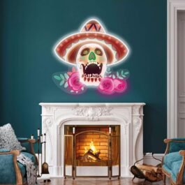 Day Of The Dead Neon Sign, 14″×14″