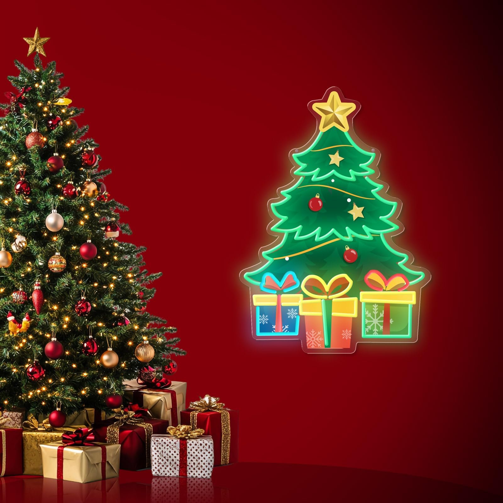 Christmas Neon Sign, 11"x15"