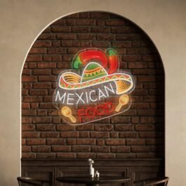 Mexican Food Neon Sign, 14″x12″