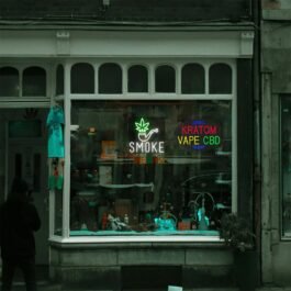 Kratom Vape CBD LED Neon Sign, 27″x15″