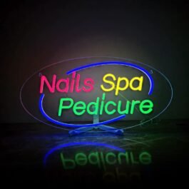 Nails Spa Pedicure LED Neon Sign, 24″×12″