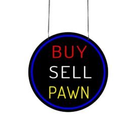 LED Buy Sell Pawn Neon Sign, 16″×16″