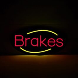 LED Brakes Neon Sign, 20″x10″